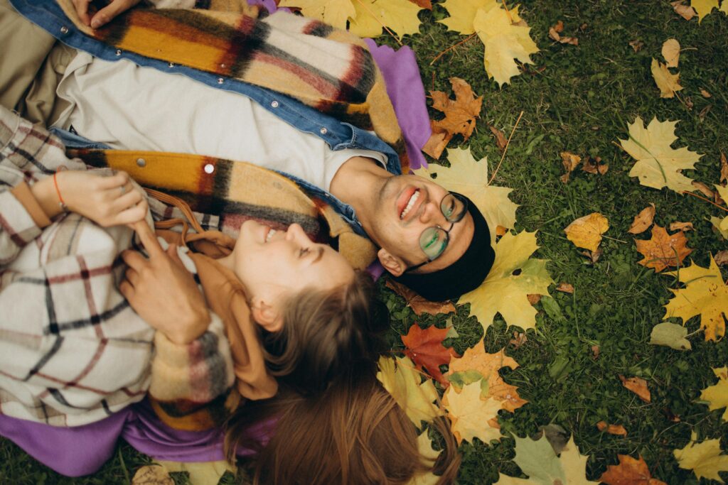Two people in warm, easy connection, representing the new relational experience that breaks old patterns.